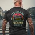 Leveling Up To Husband Level Unlocked Bachelor Party Grooms Men's T-shirt Back Print Gifts for Old Men