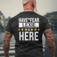 Lexie Name Gift Have No Fear Lexie Is Here Mens Back Print T-shirt Gifts for Old Men