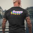 Lgbt Poppy Support Lgbtq Equality Rights Human Pride Mens Back Print T-shirt Gifts for Old Men