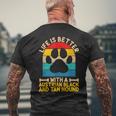 Life Is Better With A Austrian Black And Tan Hound Men's T-shirt Back Print Gifts for Old Men