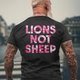 Lions Not Sheep Pink Camo Camouflage Men's Back Print T-shirt Gifts for Old Men