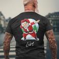 List Name Gift Santa List Mens Back Print T-shirt Gifts for Old Men