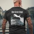 Live Love Leap Canine Agility Dog Sports Dock Diving Men's T-shirt Back Print Gifts for Old Men
