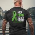 Liver Cancer Her Fight Is My Fight Liver Cancer Awareness Mens Back Print T-shirt Gifts for Old Men