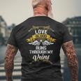 Love Blood Runs Through My Veins Men's T-shirt Back Print Gifts for Old Men