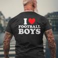I Love Football Boys I Heart Football Boys Men's T-shirt Back Print Gifts for Old Men
