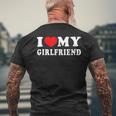 I Love My Girlfriend I Heart My Girlfriend Red Heart Men's Back Print T-shirt Gifts for Old Men