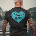 I Love Lake Wylie North Carolina Camping Men's T-shirt Back Print Gifts for Old Men