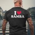 I Love Samba Men's T-shirt Back Print Gifts for Old Men