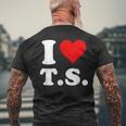 I Love TS Men's T-shirt Back Print Gifts for Old Men