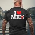I Love Without The N Heart With N Crossed Out Men's T-shirt Back Print Gifts for Old Men