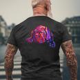 Lovely Dogue Give Dog Treats And Receive A Kiss Colorful Mens Back Print T-shirt Gifts for Old Men