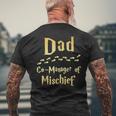 Magical Dad Manager Of Mischief Birthday Family Matching Mens Back Print T-shirt Gifts for Old Men