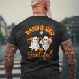 Making Hair Bootiful Ghost Hairdresser Hairstylist Halloween Men's T-shirt Back Print Gifts for Old Men