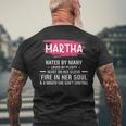 Martha Name Gift Martha Hated By Many Loved By Plenty Heart Her Sleeve Mens Back Print T-shirt Gifts for Old Men