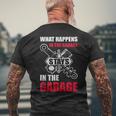Mechanic For Men Car Dad Garage Father Day Car Lover Men's Back Print T-shirt Gifts for Old Men