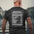 Mechanical Engineering Nutritional Facts Engineer Men's T-shirt Back Print Gifts for Old Men