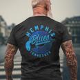 Memphis Tennessee Tn Pride Guitar Blues Music Vintage Mens Back Print T-shirt Gifts for Old Men