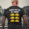 Mens Fitness Taco Funny Mexican 6Pack Gymer For Taco Lovers Mens Back Print T-shirt Gifts for Old Men