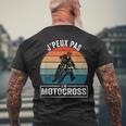 Mens Grandad Biker Gift Idea Cool Motorcycle Motorbike Mens Back Print T-shirt Gifts for Old Men