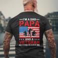 Mens Im A Dad Papa And A Veteran For Dad Fathers Day Grandpa 22 Mens Back Print T-shirt Gifts for Old Men
