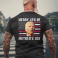 Merry 4Th Of Mothers Day Usa Joe Biden Confused 4Th Of July Usa Funny Gifts Mens Back Print T-shirt Gifts for Old Men