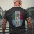 Mexico & Guatemala Fingerprint Half Mexican Guatemalan Roots Men's T-shirt Back Print Gifts for Old Men