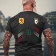 Mexico Soccer Fans Jersey Mexican Flag Football Lovers Mens Back Print T-shirt Gifts for Old Men