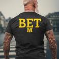 Michigan Bet Vs The World Men's T-shirt Back Print Gifts for Old Men