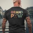 Miniature Pinscher Grandpa With Dog Names Fathers Day Mens Back Print T-shirt Gifts for Old Men