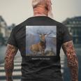 Monarch Of The Glen Painting By Landseer Men's T-shirt Back Print Gifts for Old Men