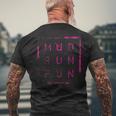 Mud Run Fun Pink Mudder Trail Running And Mudding Mens Back Print T-shirt Gifts for Old Men