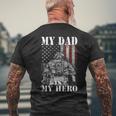 My Daddy Is My Hero Military Dad Fathers Day 4Th Mens Back Print T-shirt Gifts for Old Men