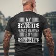 My Favorite Family Member Is My Son In Law Humor Retro Funny Mens Back Print T-shirt Gifts for Old Men