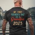 My First Fathers Day As A Grandpa 2023 Fathers Day Mens Back Print T-shirt Gifts for Old Men