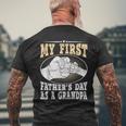 My First Fathers Day As A Grandpa Grandfather Fathers Day Mens Back Print T-shirt Gifts for Old Men