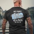 My First Fathers Day As A Papa 2023 Father Day Gifts Mens Back Print T-shirt Gifts for Old Men