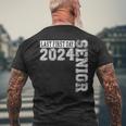 My Last First Day Senior Back To School 2024 Class Of 2024 Mens Back Print T-shirt Gifts for Old Men