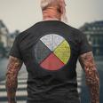 Native American Indian Words Of The Medicine Wheel Spiritual Mens Back Print T-shirt Gifts for Old Men