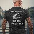 Never Underestimate An Old Man Who Eats Tacos Funny Gift For Mens Mens Back Print T-shirt Gifts for Old Men
