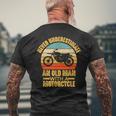 Never Underestimate An Old Man With A Motorcycle Funny Biker Mens Back Print T-shirt Gifts for Old Men