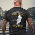 Never Underestimate An Old Man With A Tennis Racquet Old Man Funny Gifts Mens Back Print T-shirt Gifts for Old Men