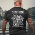 Norwegian Blood Runs Through My Veins Viking & Odin Men's T-shirt Back Print Gifts for Old Men