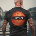 Novelty Personalized Name Bryan Sports Basketball Basketball Funny Gifts Mens Back Print T-shirt Gifts for Old Men