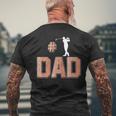 Number One Golf Dad 1 Father Golfing Grandpa Men's Back Print T-shirt Gifts for Old Men