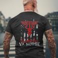 Nursing Patriot Usa Nurse American Flag Va Nurse 4Th Of July Mens Back Print T-shirt Gifts for Old Men