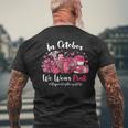 In October We Wear Pink Respiratory Therapist Breast Cancer Men's T-shirt Back Print Gifts for Old Men