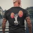 Olympic Snatch Siamese Cat Weightlifting Bodybuilding Muscle Men's T-shirt Back Print Gifts for Old Men