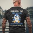 Once There Was A Boy Who Loved Penguins Men's T-shirt Back Print Gifts for Old Men