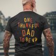 One Thankful Dad To Be Thanksgiving Pregnancy Announcement Mens Back Print T-shirt Gifts for Old Men